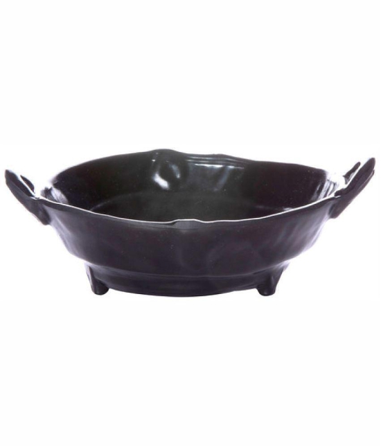 Good Homes 2 Pcs Melamine Black Platter - Black