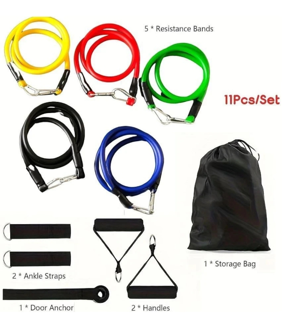 Fitness Scout Rubber Resistance Band + Wrist Support 7-10 kg - Multicolor