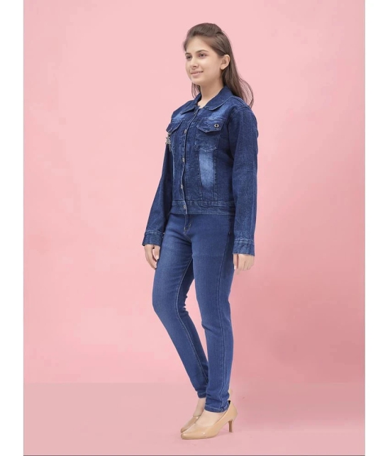 Aarika Navy Blue Denim Girls Denim Jackets ( Pack of 1 ) - None