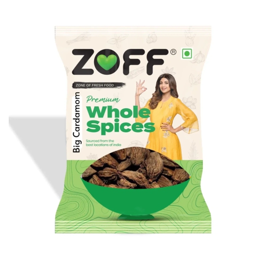 Zoff Black Big Cardamom | Rich in Aroma | Badi Elaichi