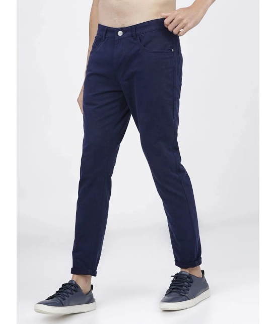 Ketch Tapered Flat Mens Chinos - Navy Blue ( Pack of 1 ) - None