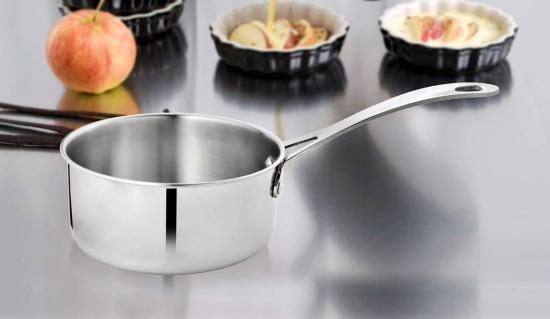 Vinayak International Stainless Steel Sauce Pan, Sauce Pot, Milk Pan 1 Pc Dia - 15 cm Capacity - 1000ml