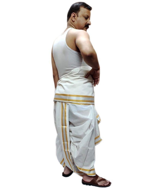 Gahoifab White Dhoti Pack of 2 - None