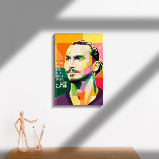 Zlatan Ibrahimovic Wood Print-18x12 Inch