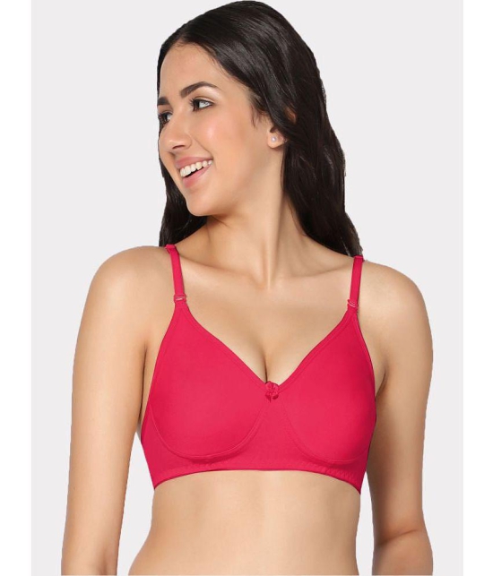 IN CARE LINGERIE - Pink Cotton Lightly Padded Women's T-Shirt Bra ( Pack of 1 ) - None