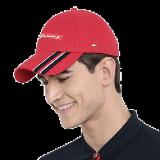 TVS Racing Cotton Black cap with Adjustable Strap, Lightweight, 100% cotton shell & Flexible Peak Cap