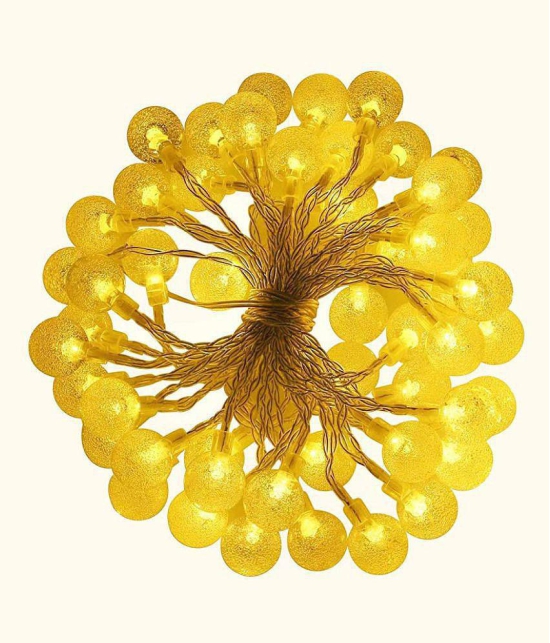 MIRADH 5 Metre 20 Crystal Plug powered String Lights Yellow - Yellow