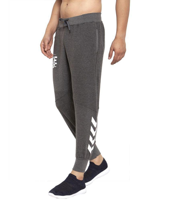 Uzarus Grey Cotton Plain Joggers - None