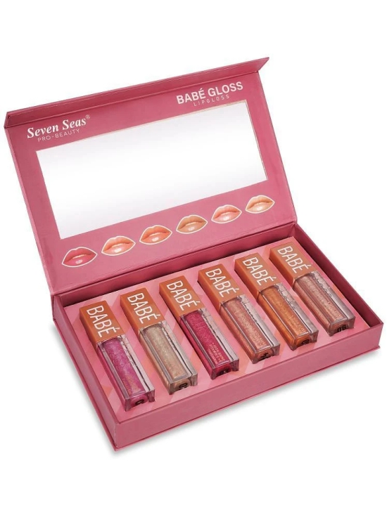 Seven Seas Babe Glittery Lip Gloss Water & Smudge Proof With High Shine Lip Color For Glossy Look