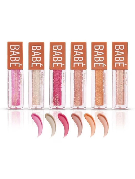 Seven Seas Babe Glittery Lip Gloss Water & Smudge Proof With High Shine Lip Color For Glossy Look