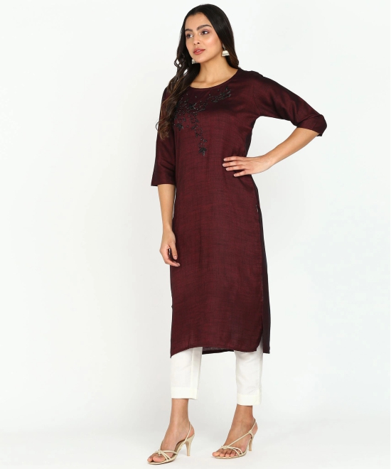 Designer Floral Hand Work Embroidery Dual Tone Kurti