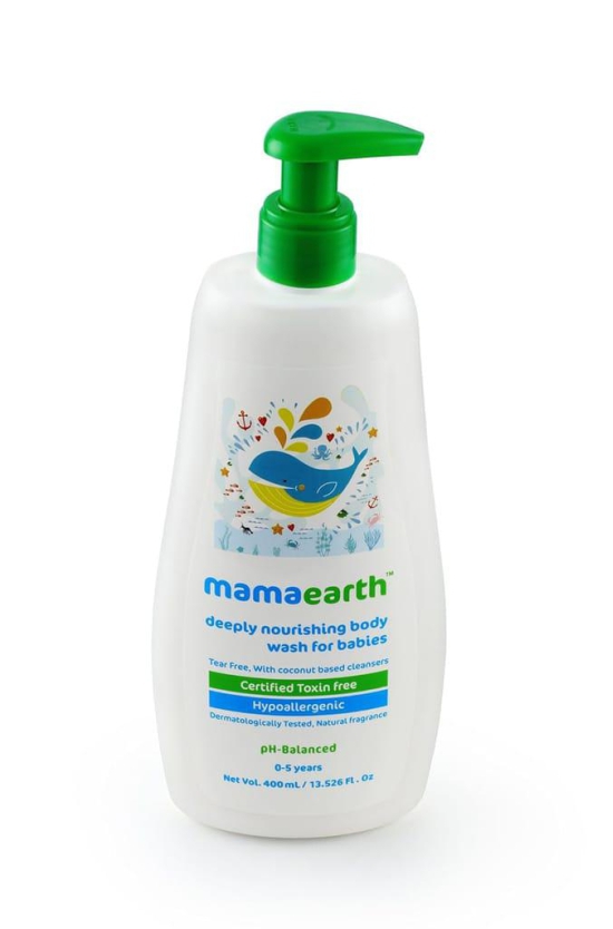 Mamaearth Deeply nourishing natural baby wash (400 ml, 0-5 Yrs)