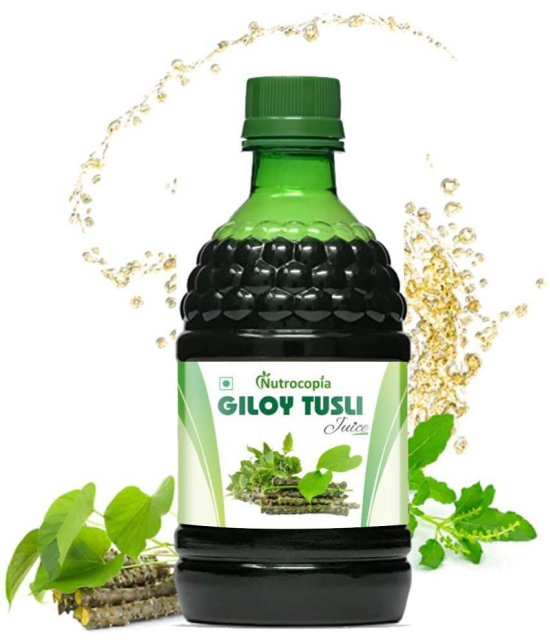 NUTROCOPIA Giloy Tulsi Juice | Fresh Tulsi and Giloy to Support Immune Health Pack of 3 of 400ML