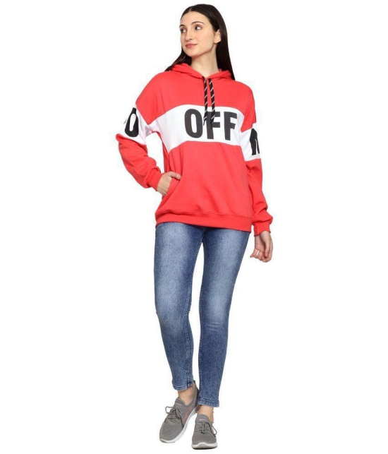 PPTHEFASHIONHUB Fleece Womens Hooded Sweatshirt ( Red ) - None