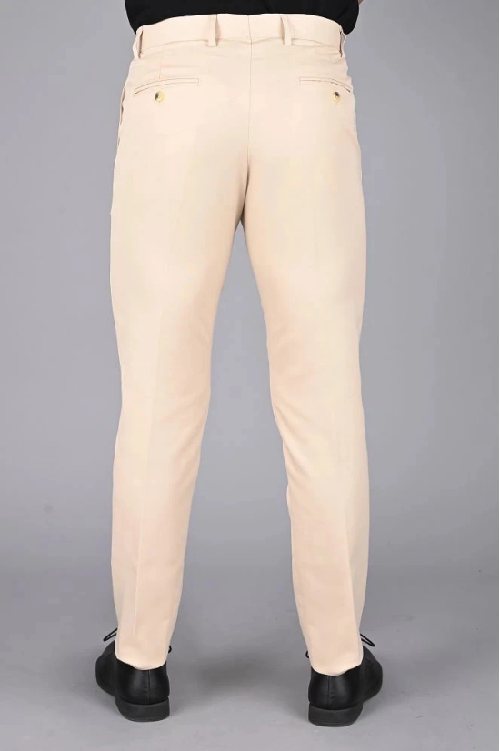 MANCREW - Beige Viscose Slim - Fit Mens Formal Pants ( Pack of 1 ) - None