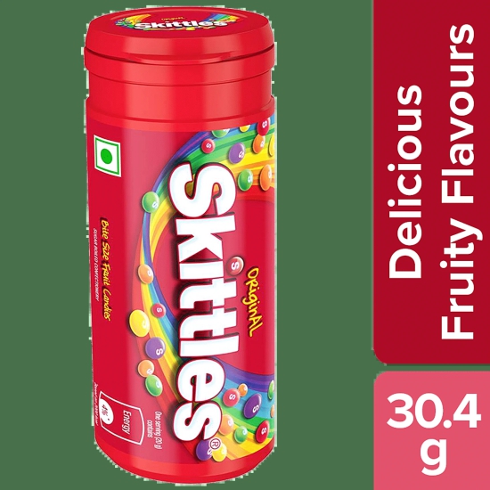 Skittles Original Fruit Candies Tube, 30.4 Gms