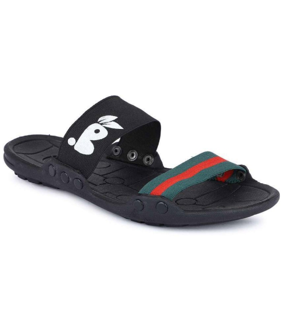 Buxton Black Mens Slide Flip Flop - None