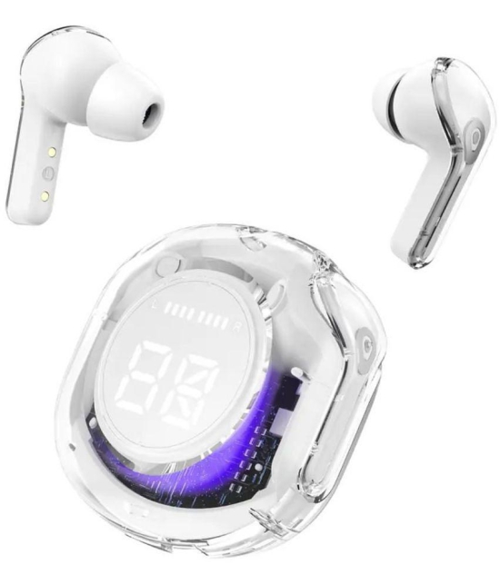 COREGENIX Ultrapodspro Type C Bluetooth Headphone In Ear 30 Hours Playback Low Latency IPX4(Splash & Sweat Proof) White