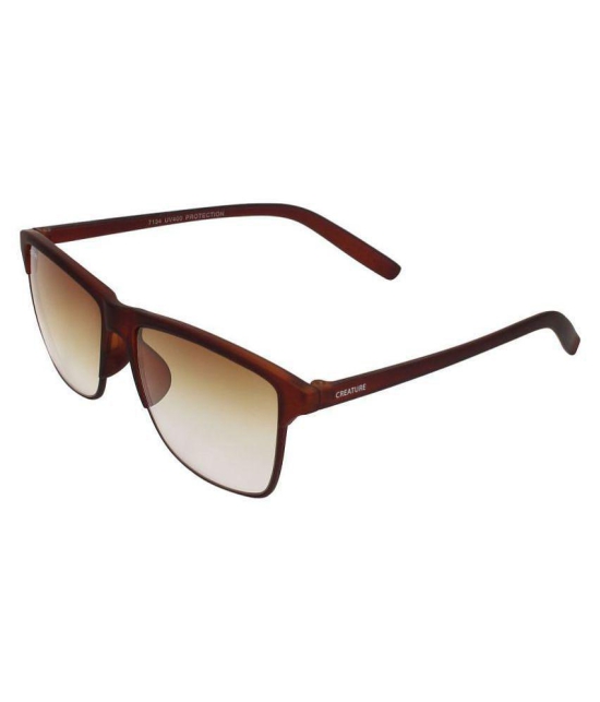 Creature - Brown Square Sunglasses ( Pack of 1 ) - Medium