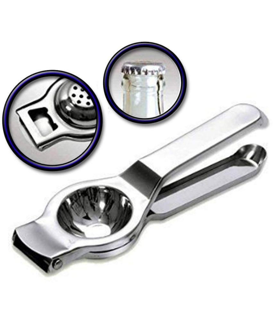 VARKAUS - Stainless Steel Silver Squeezer ( Pack of 1 ) - Silver