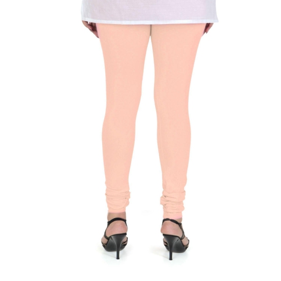 Women's Cotton Churidar leggings (Free Size) - Soft Peach