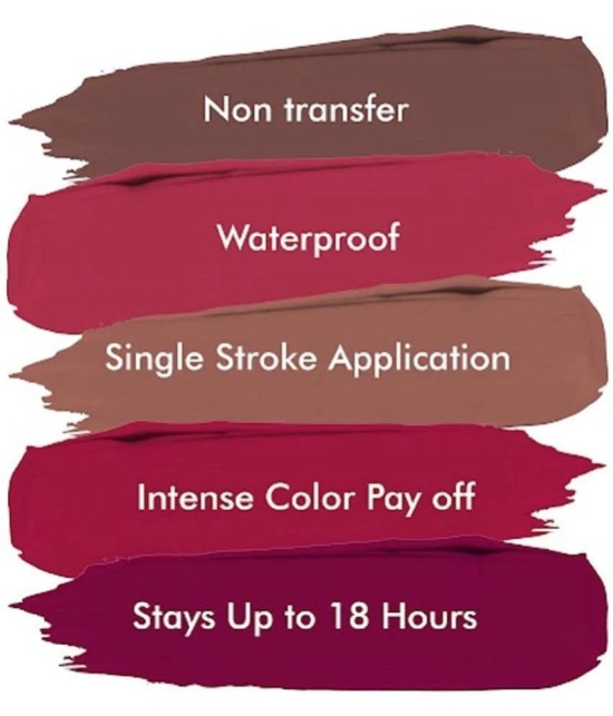 Colors Queen Plum Matte Non Transfer Water Proof Liquid Matte Lipstick 7ml, Pink Tease (Shade - 25)