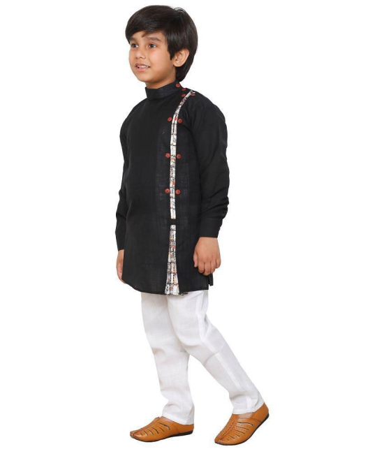 DKGF Ethnic Wear Kurta Pyjama Set for Kids and boys Boys (DE711-73BLACK2) - None