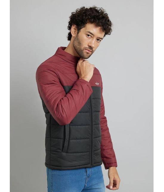 MXN Polyester Mens Quilted & Bomber Jacket - Burgundy ( Pack of 1 ) - None