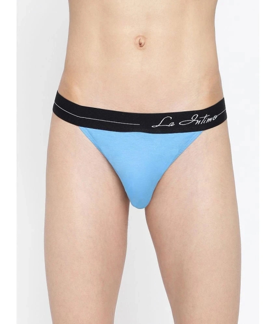 La Intimo Cotton Mens Bikini ( Blue ) - None