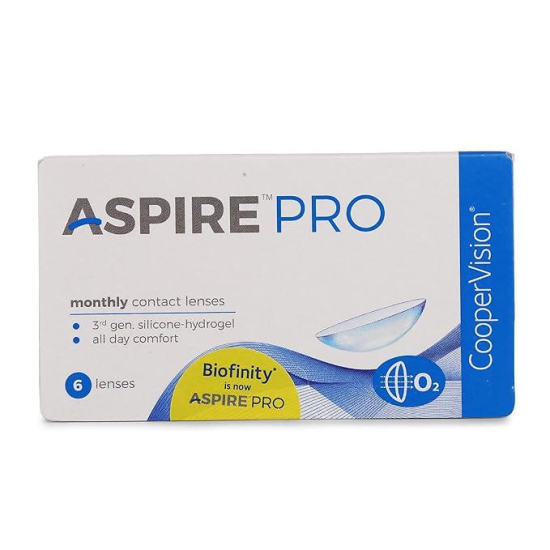 CooperVision ASPIRE PRO Monthly Disposable Spherical Silicone Hydrogel Lenses (6 Lenses/Box) (Power : - -00.00 to 11.50)--10.00