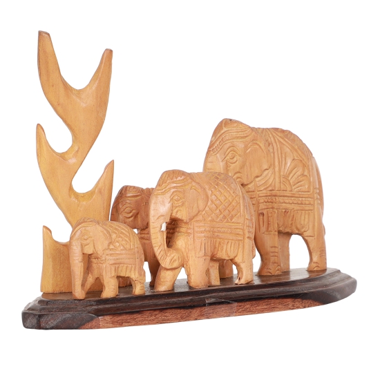 SANDALWOOD ELEPHANT WITH BABY2.5