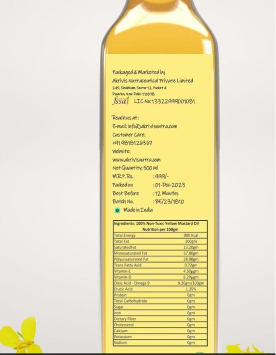 Akrivis Canola Mustard Oil