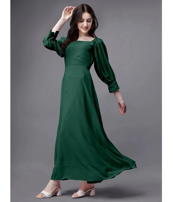 JASH CREATION - Green Georgette Womens Fit & Flare Dress ( Pack of 1 ) - None