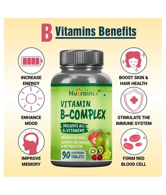 Nutrainix Vitamin B-Complex with Vitamin 90 no.s Unflavoured Vitamins Tablets