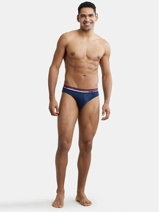 Jockey US49 Men Super Combed Cotton Solid Brief with Ultrasoft Waistband - Navy - None