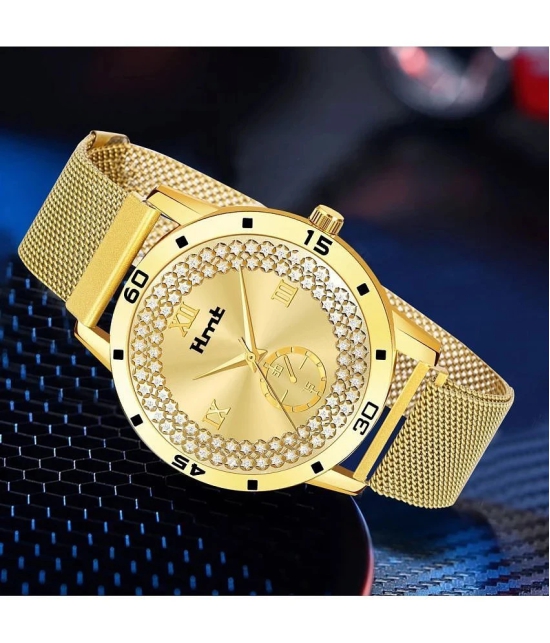 THMT Gold Stainless Steel Analog Mens Watch