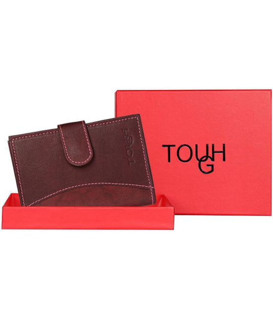 Tough - Leather Card Holder ( Pack of 1 ) - Maroon