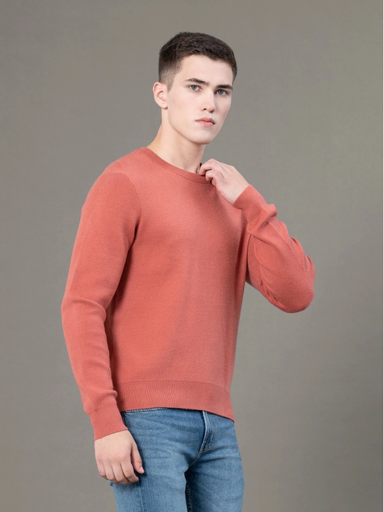 RedTape Round Neck Solid Sweater for Men | Essential Comfort for Every Day