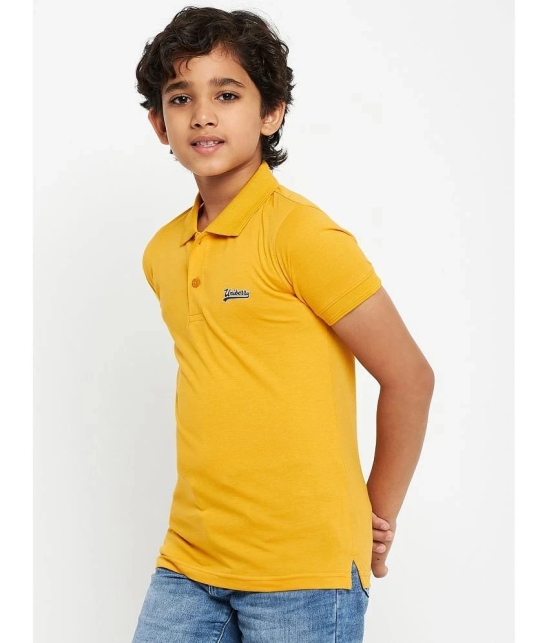 UNIBERRY - Yellow Cotton Blend Boys Polo T-Shirt ( Pack of 1 ) - None