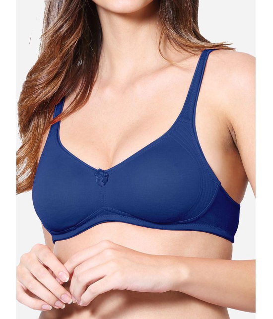 VStar - Navy Blue Cotton Blend Non Padded Women's Everyday Bra ( Pack of 1 ) - None