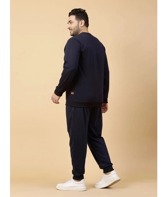 Rigo Navy Blue Cotton Blend Regular Fit Mens Tracksuit ( Pack of 1 ) - None