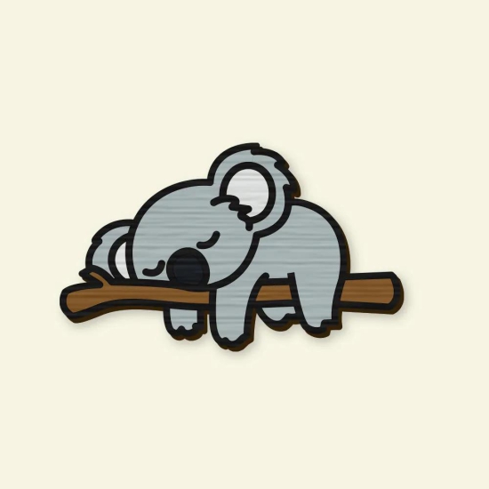 Sleeping Koala Pin-1.4 x 0.9 in