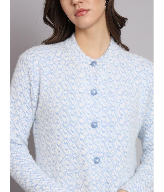 eWools.in Woollen Round Neck Women's Buttoned Cardigans - Navy ( ) - None