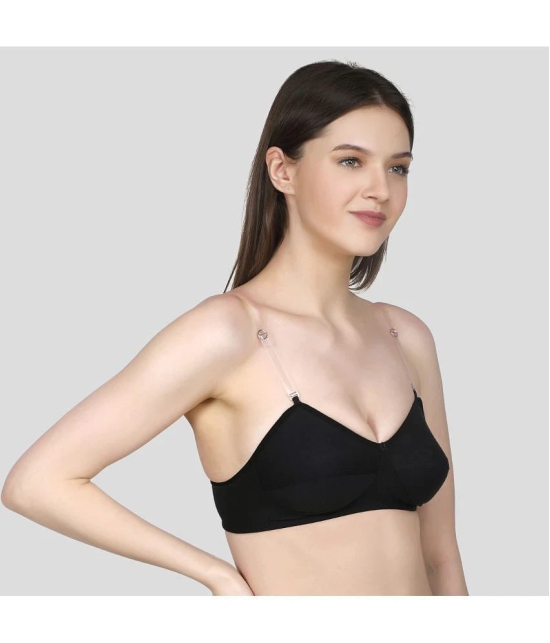 TCG - Black Cotton Blend Non Padded Womens Push Up Bra ( Pack of 1 ) - None