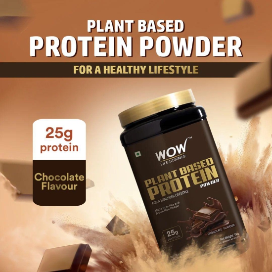 Plant-Based Protein Powder - Made from Pea & Brown Rice Protein - Chocolate Flavour– For a healthier lifestyle – 1kg