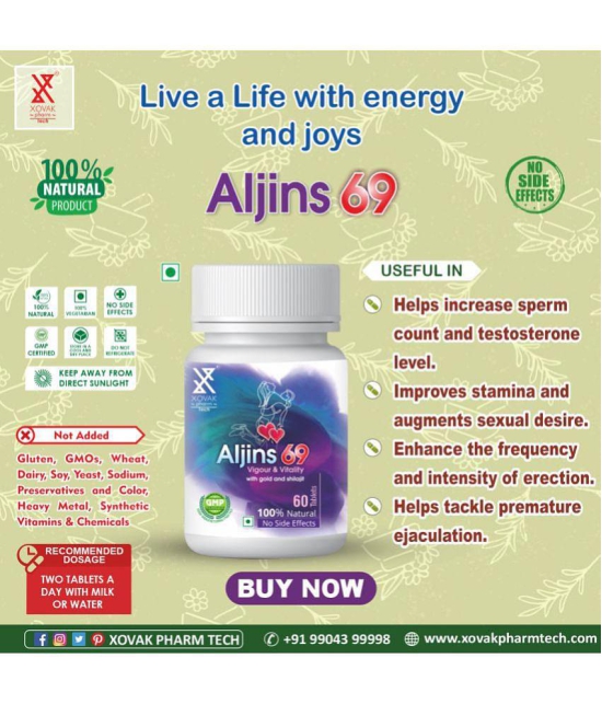 xovak pharmtech Ayurvedic Aljins 69 For Vigor & Stamina Tablet 50 gm Pack Of 1