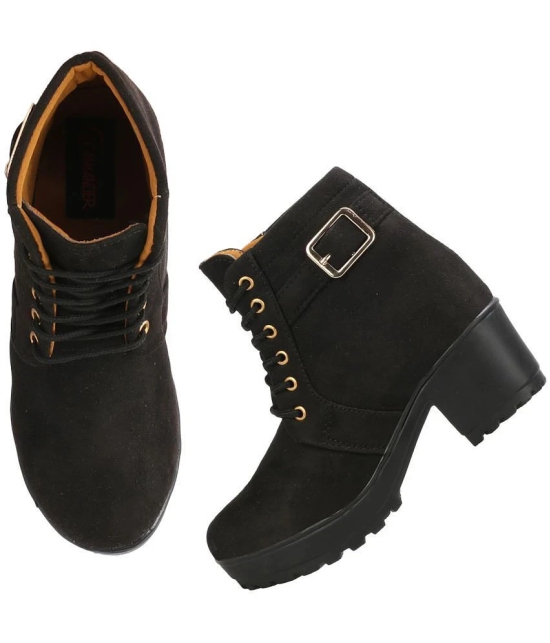 Commander - Black Womens Ankle Length Boots - None