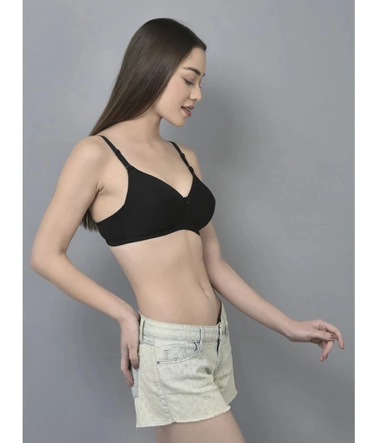 Dollar Missy Black Cotton Lightly Padded Womens T-Shirt Bra ( Pack of 1 ) - None