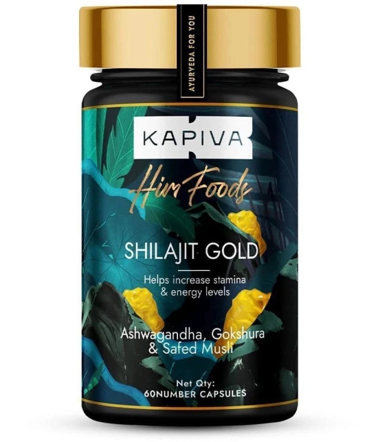 Kapiva Shilajit Gold Capsules | Contains 24 Carat Gold | Boosts Stamina In 4 Weeks | 100% Ayurvedic