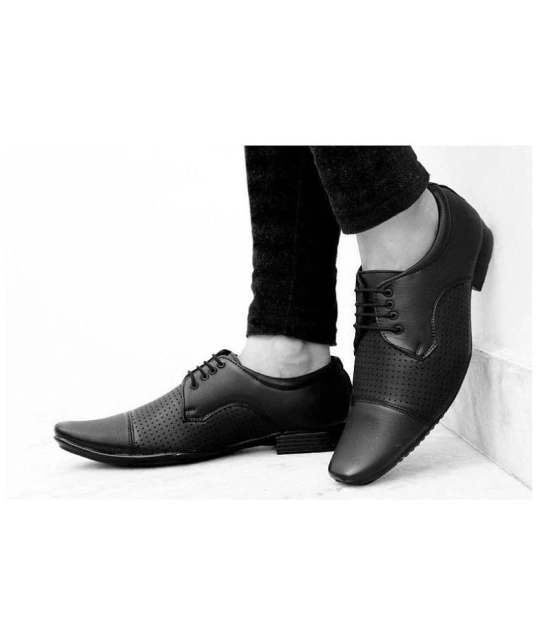 Aadi Non-Leather Black Formal Shoes - None